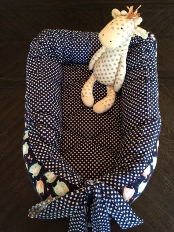 cozy flannel baby nest or portable baby bed pastel owls with cozy flannel baby nest or portable baby bed pastel owls with