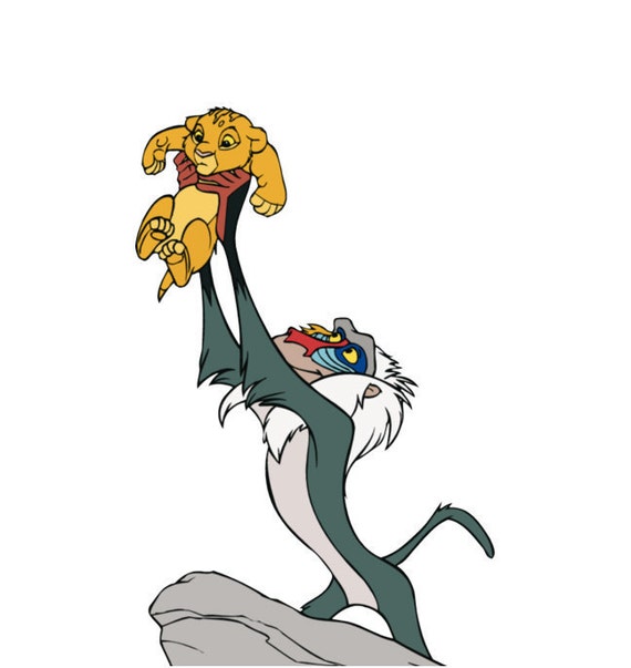 Rafiki holding Simba Decal by DecalDesires on Etsy