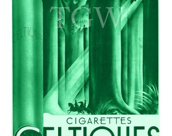 Celtiques Art Print, Vintage Advertisement, Art Deco, Surrealism