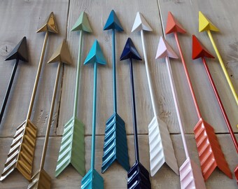 Metal Arrow / Arrow Wall Decor / Wall Arrows / Black Arrow, Gold Arrow, White Arrow, Coral Turquoise Red Teal Mint Yellow Gray Arrow Decor