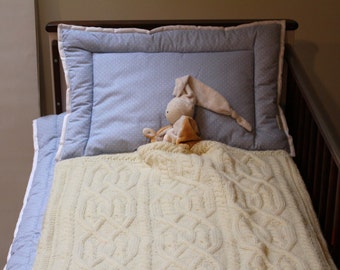 Baby blanket and pillow set. Crib bedding set for baby boys.