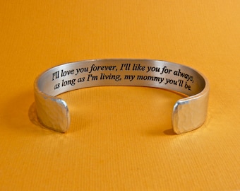 I'll love you forever ... my mommy you'll be. - Mother of the Bride Gift / Mother of the Groom Gift / Mother's Day Gift / Birthday Gift