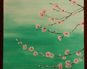 Items similar to Custom CHERRY BLOSSOM Original Oil Tree Flowers ...