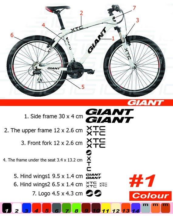 Giant Bike Frame Sticker/Autocollant