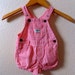 Oshkosh B'gosh  Baby Girl Romper Pink and White Striped Shortalls Size 18 Months