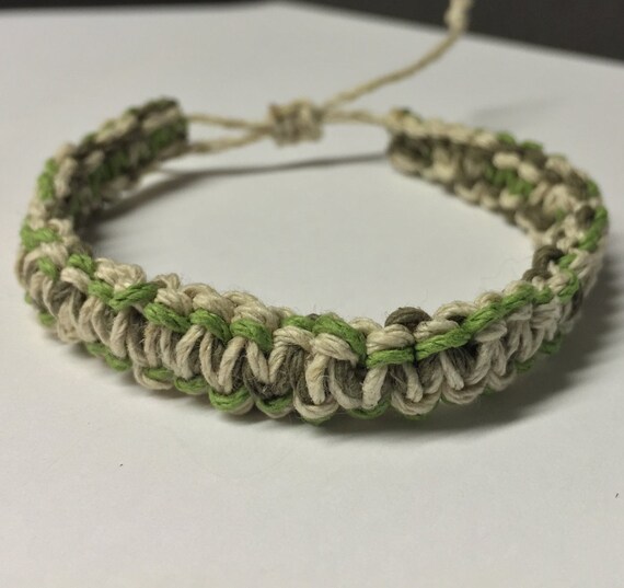 Items similar to Camouflage Bracelet • Camo Bracelet • Adjustable hemp