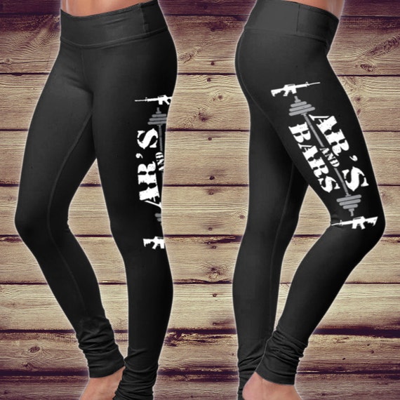 guns pants yoga YOGA on Gun ar15 Etsy guns teehoodcom LEGGINGS Gun apparel by