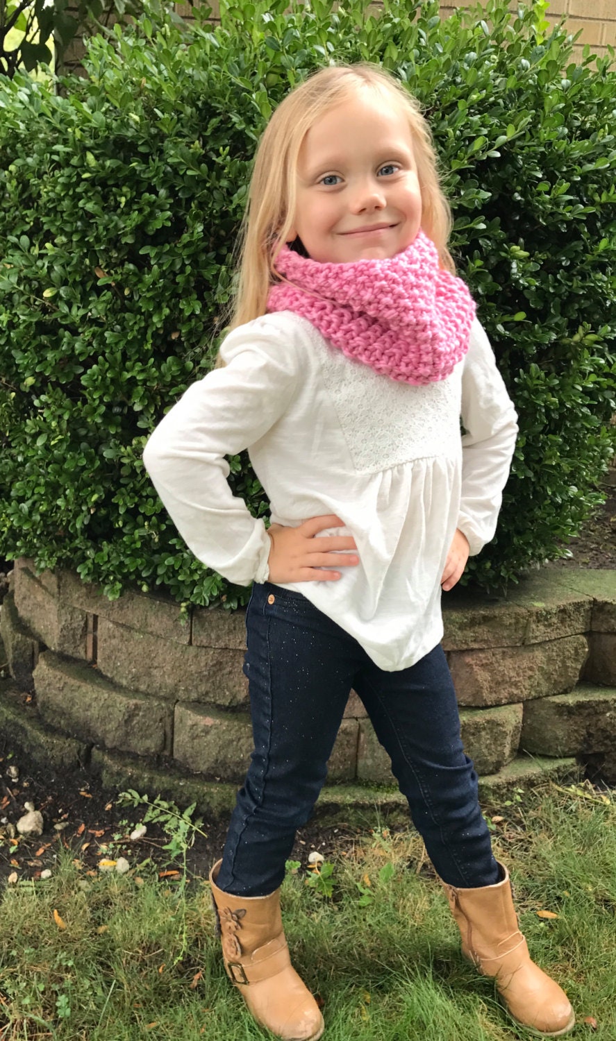 Knit Children's Scarf Winter Scarf Infinity Scarf