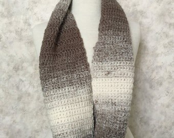 Cream Taupe Infinity Scarf