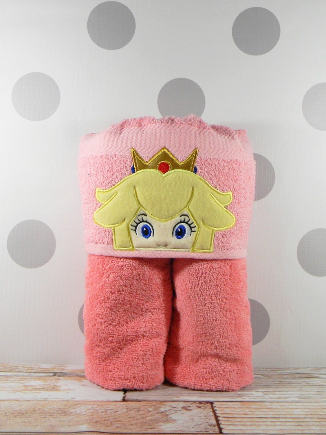 Teen or Adult Hooded Towel Princess Peach Hooded Towel