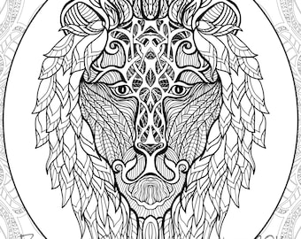 Leo coloring page | Etsy