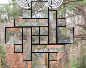 Stained Glass - Clear Beveled Southwest Sun Catcher