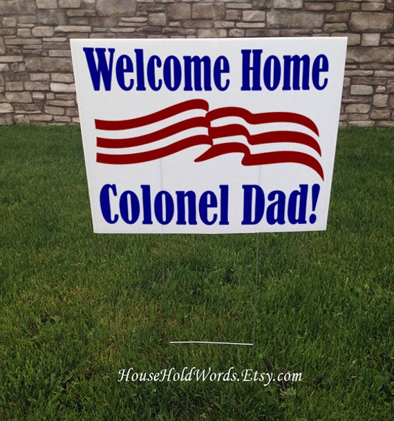 Welcome Home Corrugated Yard Sign Military Sign Welcome