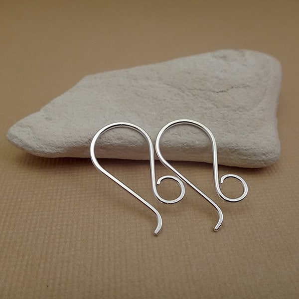 Large Loop Earring Wires Hammered 20 gauge Earwires