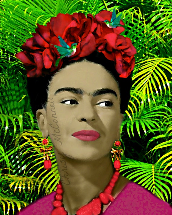 Frida Kahlo Poster : Poster med målning av Frida Kahlo - Tavlor