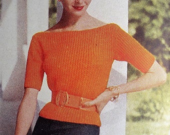 Vogue Knitting Book No. 46 - Vintage Knitting Patterns 1950s Women's Sweaters Jumpers Blouses Dresses Jackets Suits 50s original patterns