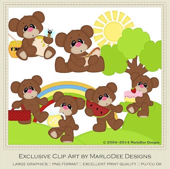 free teddy bear picnic clipart - photo #29