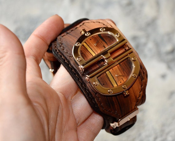 Steampunk watch - Wrist watch - Mens watch - Steampunk wrist watch - Men wrist watch - Steampunk men - Wooden watch For men - Unusual watch by FamilySkiners steampunk buy now online