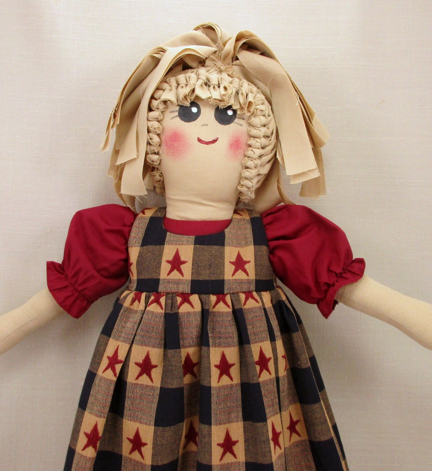 Plastic Bag Holder Doll Americana Style Patriotic