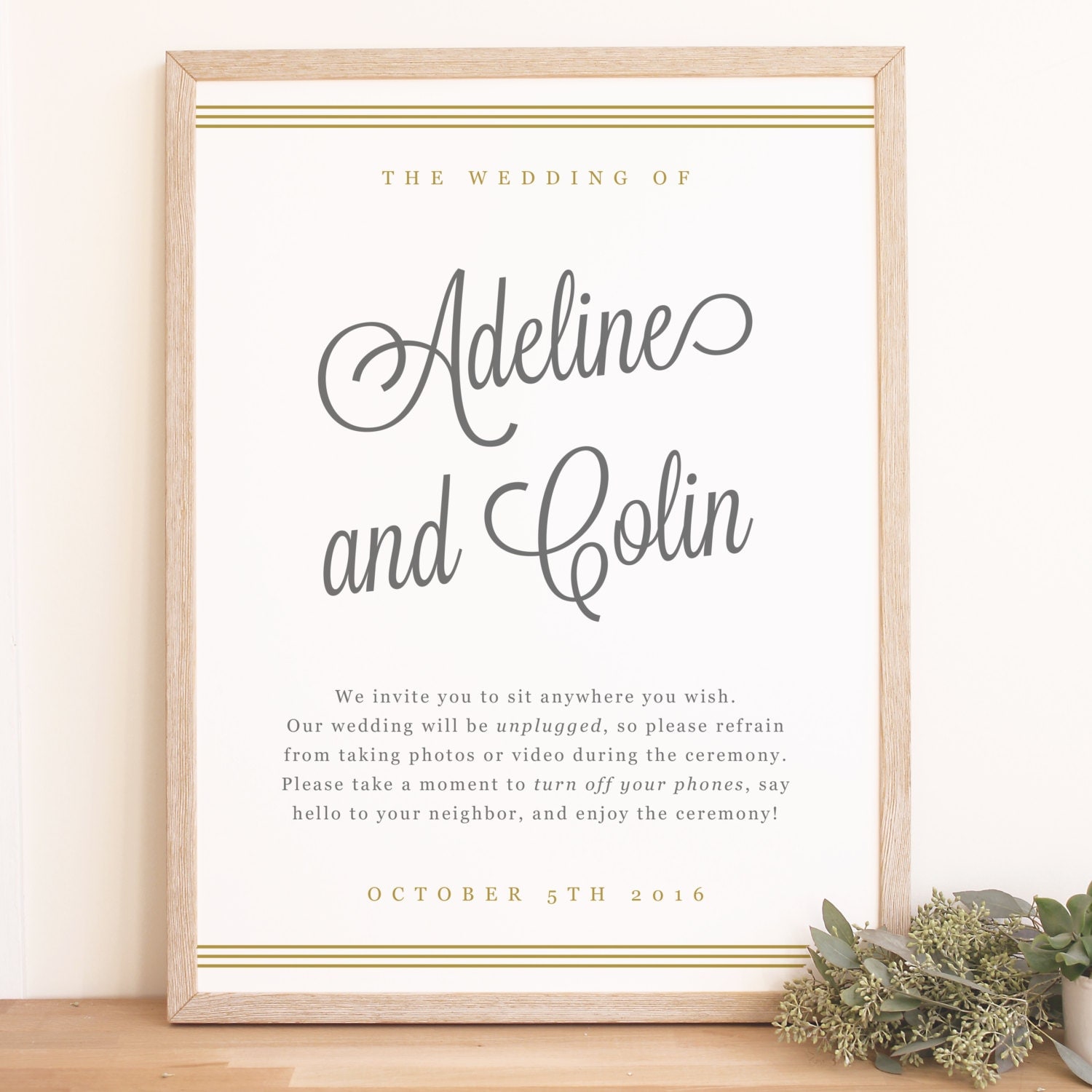 Printable Custom Wedding Welcome Sign Template Gold Script Word Or Pages Mac Or Pc Large Welcome To Our Wedding Sign Template