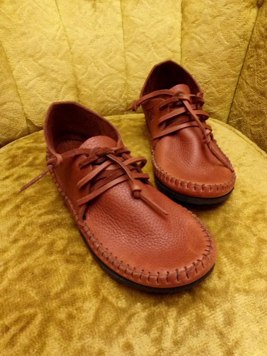 NEW Sneakasin Moccasin Hand Stitched Soft Bullhide Leather