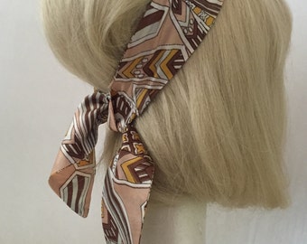Mod scarf headband, paisley inspired by Pucci – 1970s