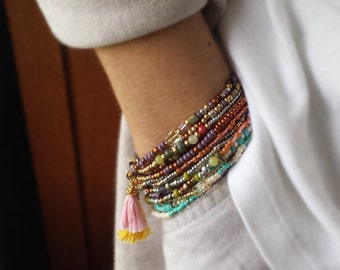 Kokopelli Combo Beaded Wrap Bracelets - Choose One or All Three