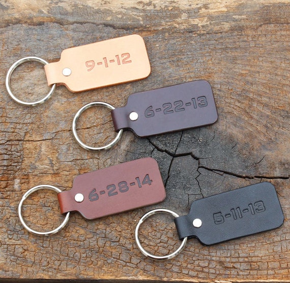 Anniversary Gift 3rd Anniversary Gift Date Leather Key