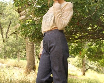 MARY Vintage 1920's Sheer Chiffon Blouse Cream Delicate Antique Late Teens Early 1920s Top