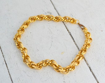 1960s Large Link Gold Chain Necklace