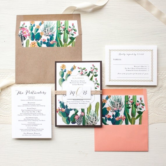 Cactus Wedding Invitations 1