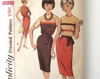 1960s Vogue 7691 MOD Dress Pattern Bust 38 Size 16 by QuiltCitySue