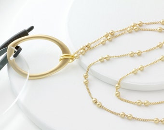 Gold Eyeglass Lanyard,Eyeglass Chain,Glasses Chain,Eyeglass Holder, Gold Eyeglass Chain,Reading Glasses,Eyeglass Holder Necklace, Eyewear
