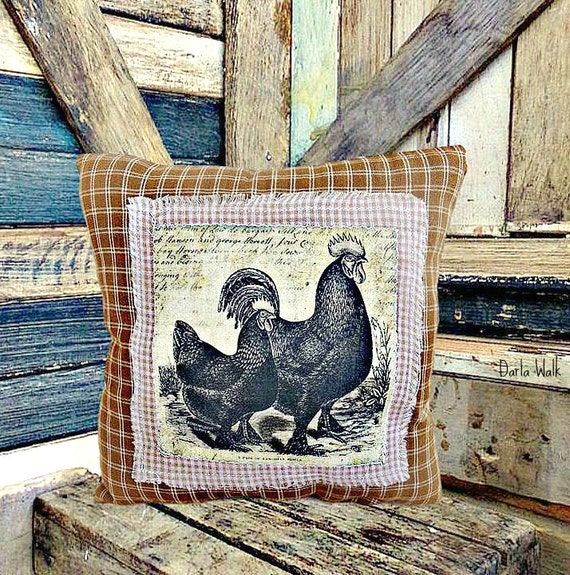 rooster plush pillow