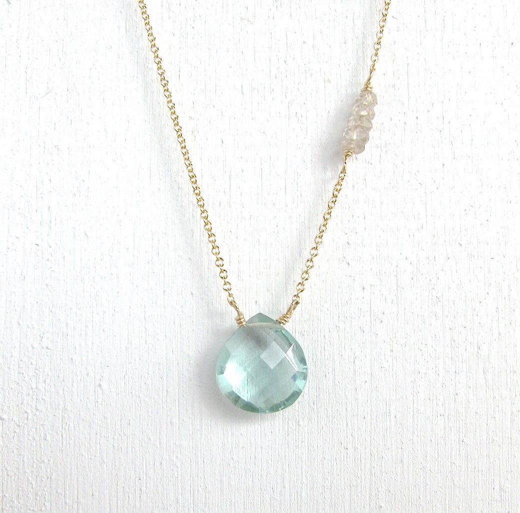 Green Amethyst Necklace Amethsyt Necklace Amethyst Pendant