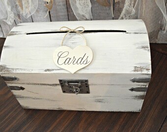 Trunk-distressed-suitcase-wedding-card holder-box-wishes-love notes-cards sign-wood trunk-vintage inspired-rustic-beach wedding-bride-groom