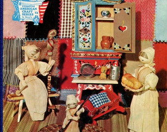 Vintage 1970's How to Make Cornhusk Dolls Pattern Booklet HA-13