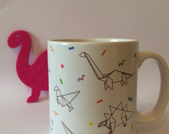Dinosaur Origami Mug