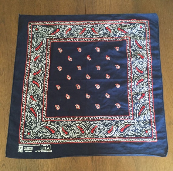 Embroidered Vintage Bandana by BlondinDesign on Etsy