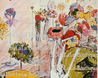 1939 Vogue Cover Digital Print Millinery Hats Royal Ascot Fashions Milliner Couture Paris Boutique Bouché Art Printable Image Decor Download
