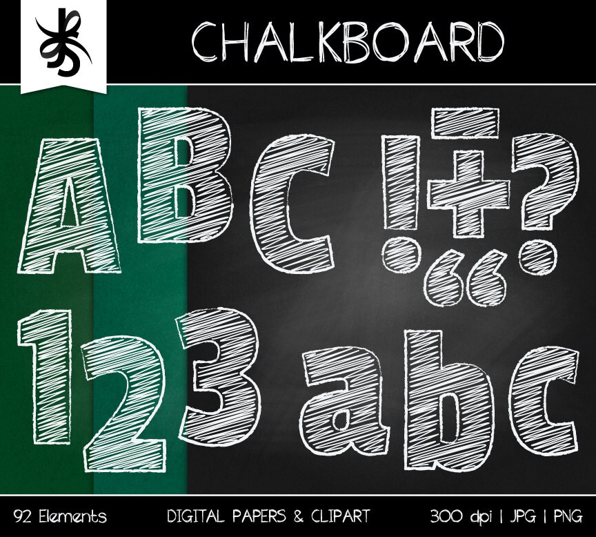 abc chalkboard clipart - photo #26