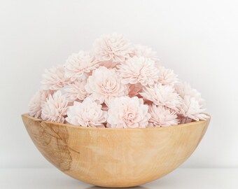 10 3" Blush Wooden Flowers, Wedding Decorations, Wedding Flowers, Rustic Wedding Decor