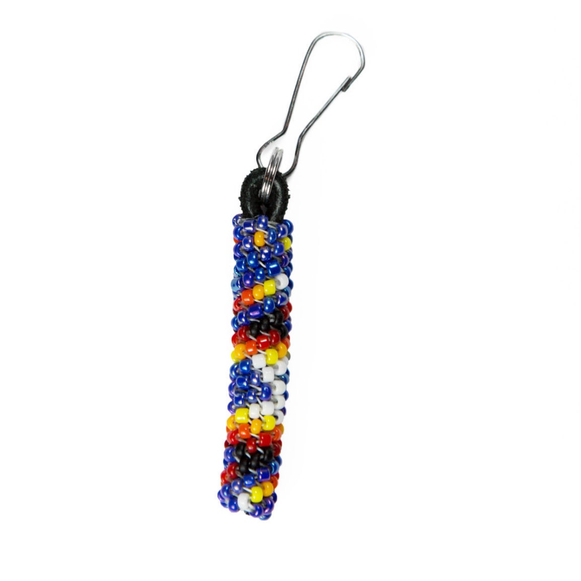 Indigo Beaded Zipper Pull