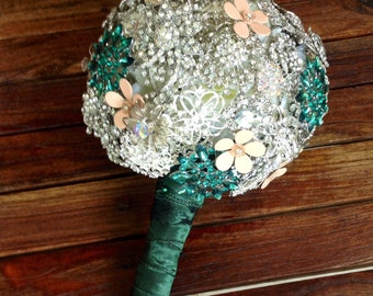 DEPOSIT | Brooch Bouquet | Rhinestone Bouquet | Jeweled Bouquet | Wedding Bouquet