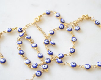 Blue Evil Eye Bracelet - Cobalt Blue