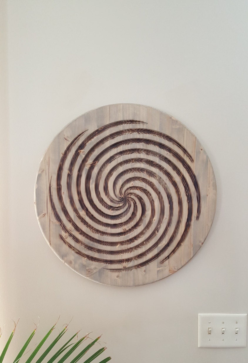 Custom spiral wall art by BlacksheepWoodworks on Etsy