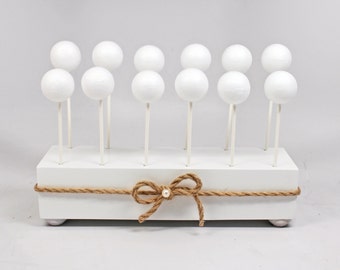 Rustic Cake Pop Stand White Wedding Rustic Cake Pop Stand White Wedding