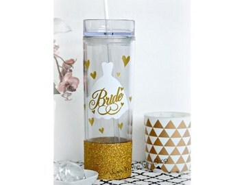 Bride Water Bottle, Bride To Be Water Bottle, Bridesmaid Water Bottle, Glitter Water Bottle, Wifey Water Bottle, BPA FREE, Future Wifey