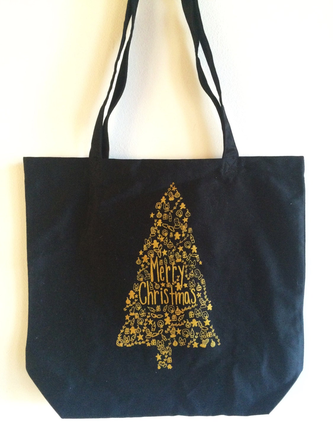 christmas tree tote bag screen printed organic cotton christmas tree tote bag screen printed organic cotton