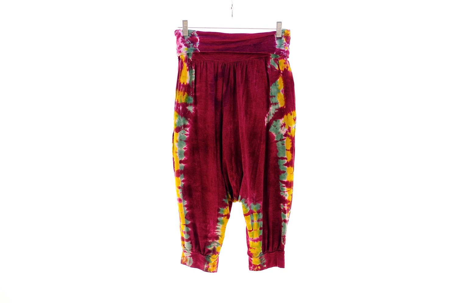 Tie Dye Harem Pants Flowy Hippie Pants Trippy Yoga Clothes